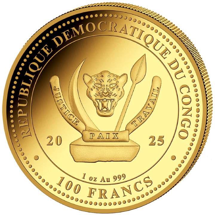 Congo – World’s Wildlife: The Lion 1 oz Gold Coin 2025