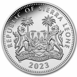 Sierra Leona: Dioses egipcios - Isis coloreado 2 oz Plata 2023 Proof