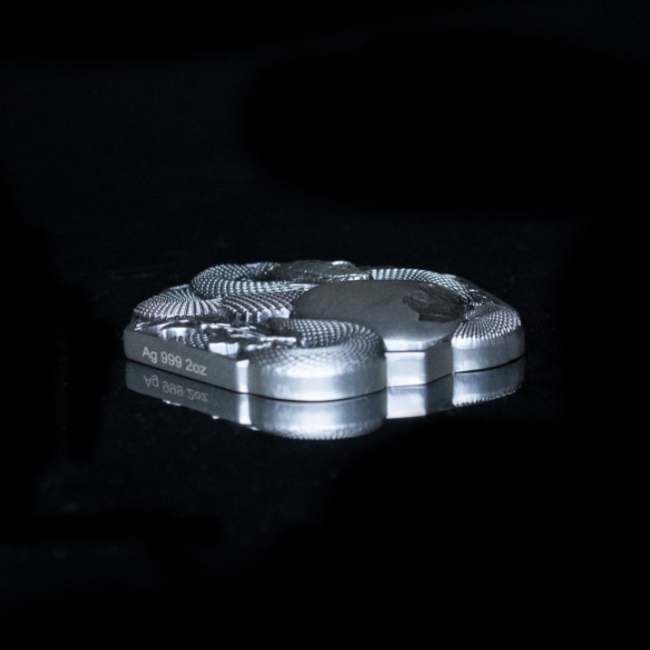 Original Sin 2 uncje Srebra 2023 Stackable High Relief Antiqued