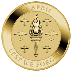 Anzac Day 13.5 grams of Aluminum Bronze 2021