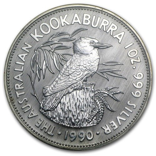 Kookaburra 1 uncia ezüst 1990