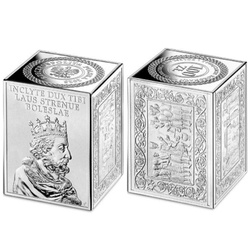 Milenio de la Coronación de Boleslao el Bravo 100 zl Plata 2025 Matte Proof (moneda con forma de prisma rectangular)