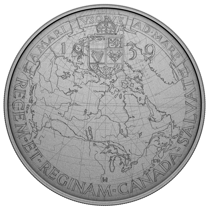 Canadá: Emanuel Hahn's Original Sketch – Royal Visit moneda de plata de $50 2025 Antiqued Coin