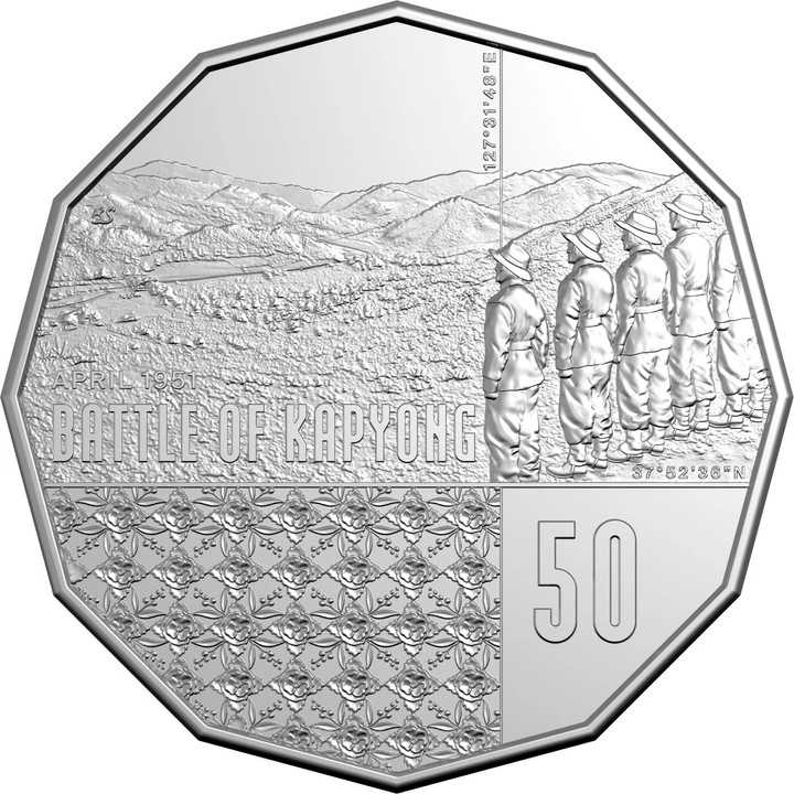 Copper-nickel Coin 75th Anniversary Battle of Kapyong 50 cents 2026