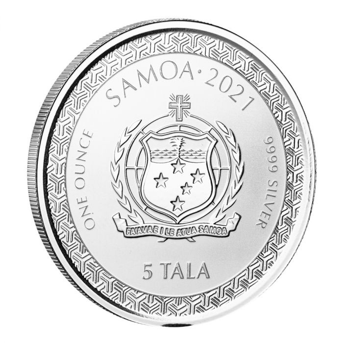 Samoa: Legends of Japan Series - Momotaro Onto Demon Island in Anime Style 1 oz Silver 2021 Prooflike