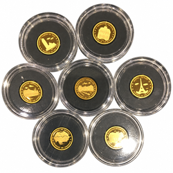 Random gold coin 1 g gold Au 999 Proof (certificate)