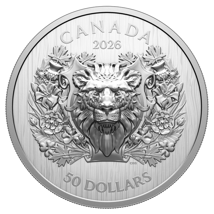 Canada: Heraldic Lion $50 Silver 2025 Proof High Relief