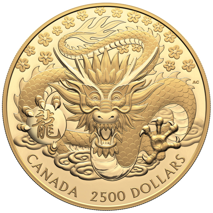 Canada: Lunar Year of the Dragon $2500 Gold 2024 Proof