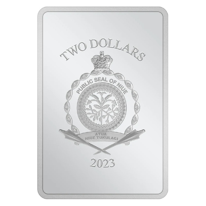 Niue: Cartel El Hobbit - Un viaje inesperado coloreado 1 oz Plata 2023 Proof