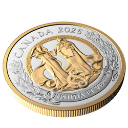 Canada: Allegories of Justice and Truth Gilded $20 Silver 2025 Proof