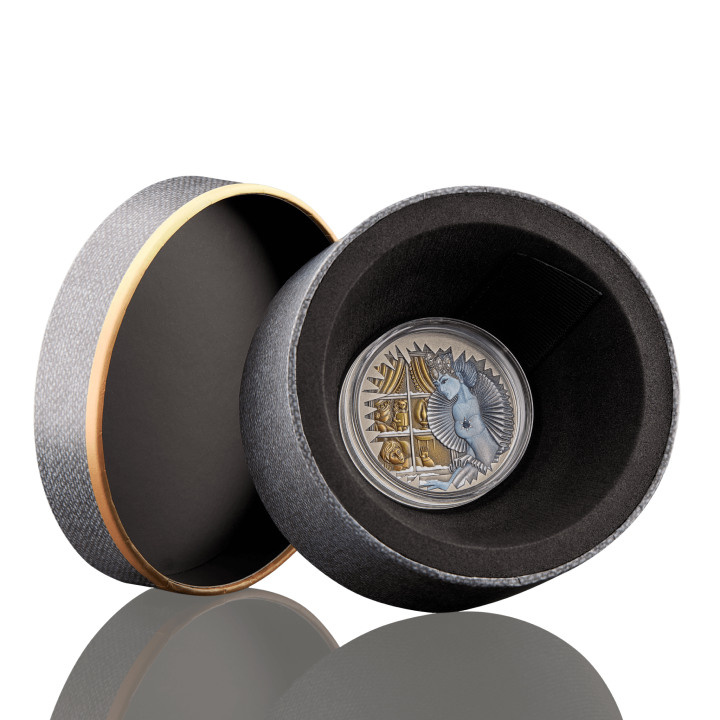 Niue: Fairy Tales - The Snow Queen coloured $1 Silver 2022 High Relief Antiqued Coin