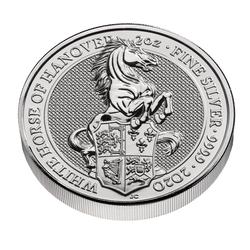 Beasts of the Queen: White Horse of Hanover 2 oz Silver 2020