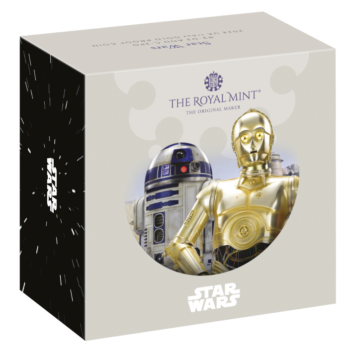 Star Wars: R2-D2 e C-3PO 1/4 oncia d'oro 2023 Proof