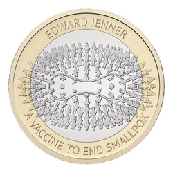 Edward Jenner 2 libry měď-nikl 2023