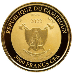 Camerún: Mandrill 1 oz Oro 2022 Proof