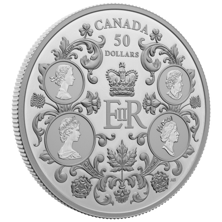 Canada: Queen Elizabeth II's Reign $50 Silver 2022 Proof