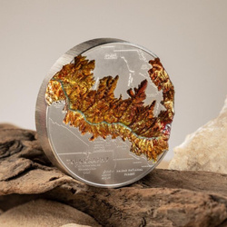 Cook Islands: Topography - Grand Canyon coloured 5 oz Silber 2023 Proof Ultra High Relief Coin