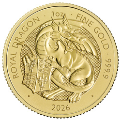 Moneda de oro The Royal Tudor Beasts: Royal Dragon 1 onza Oro 2026