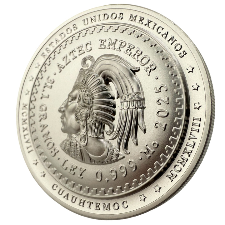 Niue: Aztec Emperor Cuauhtémoc Tribute 1 oz Silver 2025