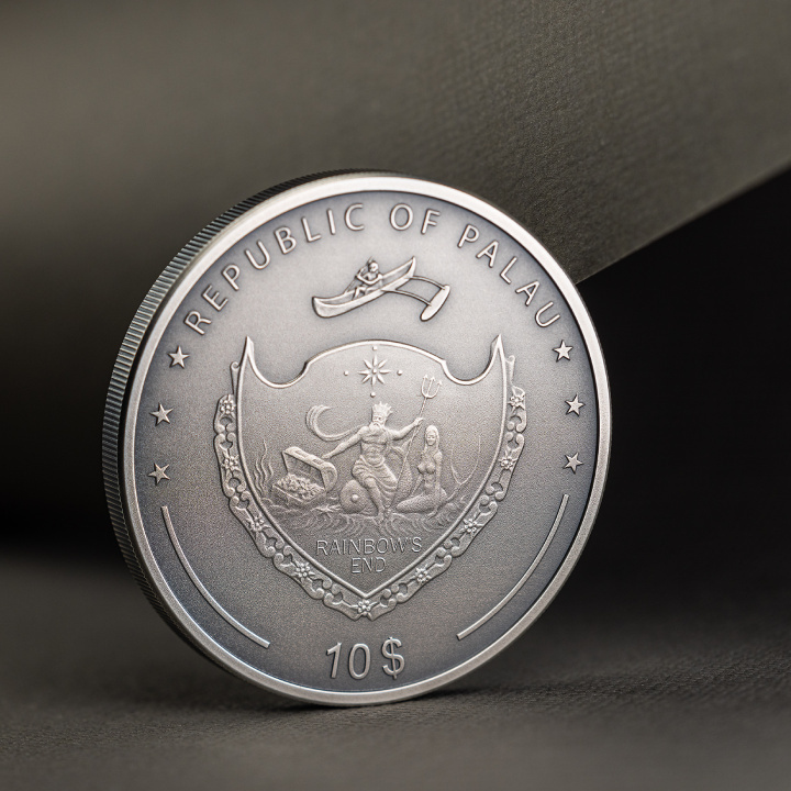 Palau: Daydreamer – Adventure kolorowany 2 uncje Srebra 2023 Ultra High Relief Antiqued Coin