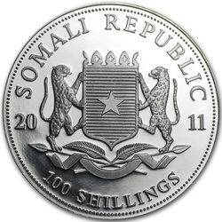 Fauna africana: Elefante somalí 1 oz Plata 2011