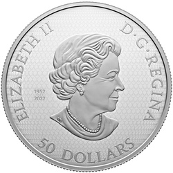 Canada: Il monarca e il fiore colorato, placcato in oro $50 Argento 2023 Proof