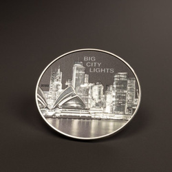 Cook Islands: Big City Lights – Sydney 1 oz Silber 2023 Proof High Relief Coin