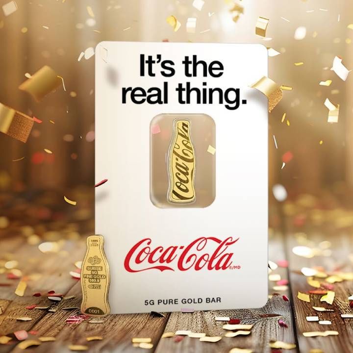 Sztabka Pamp Coca Cola 140 Years 5 gramów złota 2026 (porysowane opakowanie)