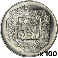 A Lengyel Népköztársaság XXX éve „Térkép” 200 zł ezüst 1974 100 darab