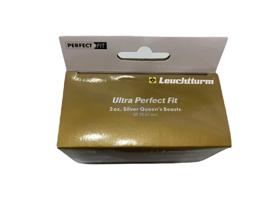 Leuchtturm - Tapa de plástico The Queen's Beasts / The Royal Tudor Beasts 2 oz Silver Ultra Perfect Fit (10 piezas)
