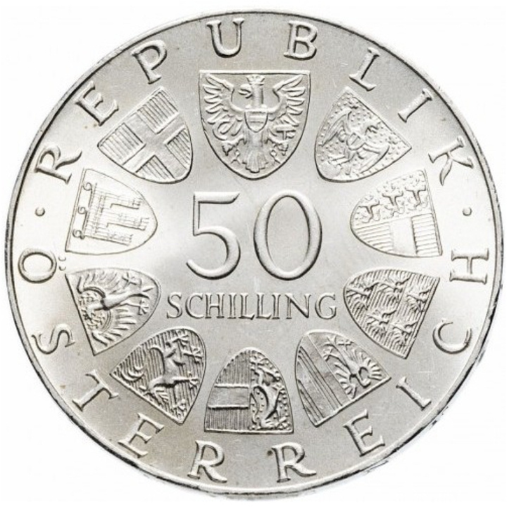 Austria, 50 Szylingów - Różne Roczniki