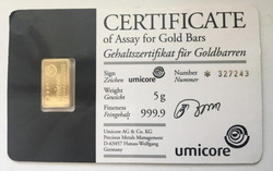 5 gram Gold Bar