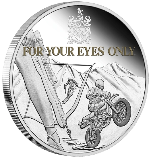 Tuvalu: For Your Eyes Only colored 40. movie anniversary 1 oz Silver 2021 Proof