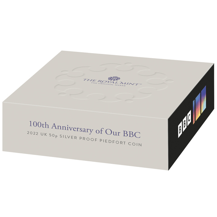 100° anniversario della BBC Argento 2022 Proof Piedfort Coin