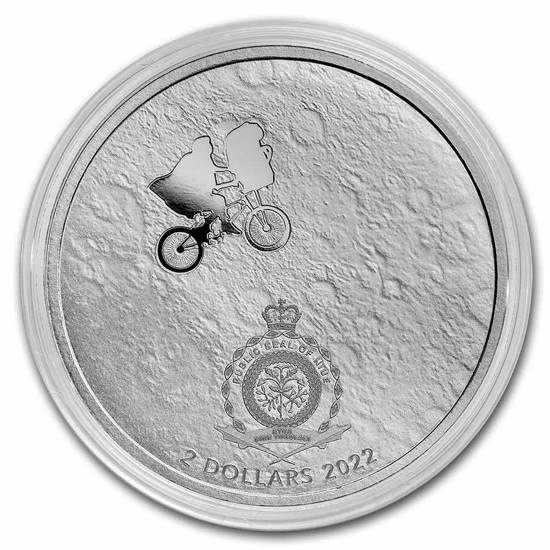 Niue: E.T. coloured - 40th Anniversary of the film 1 oz Silver 2022 UV Glow Proof (Embalaje metálico)