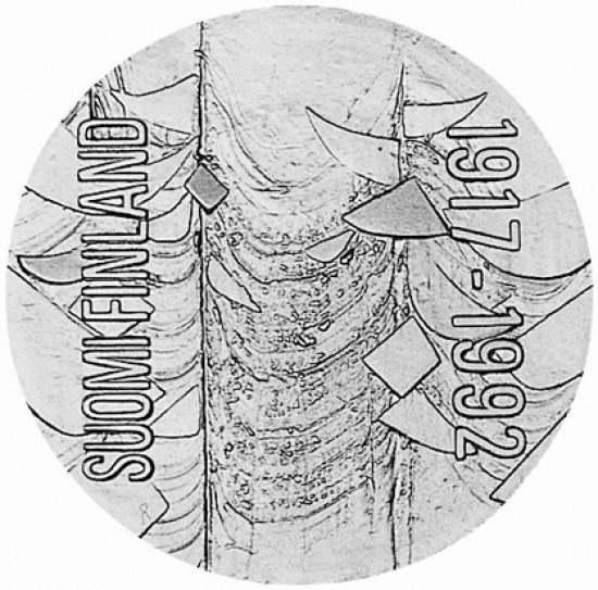 100 MK 75 let nezávislosti Suomi Finsko 1992