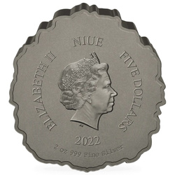 Niue: Divoká příroda – Lev 2 unce stříbra 2022 Antique Finish