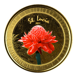Jardín Botánico de Santa Lucía de color 1 oz Oro 2021 Proof