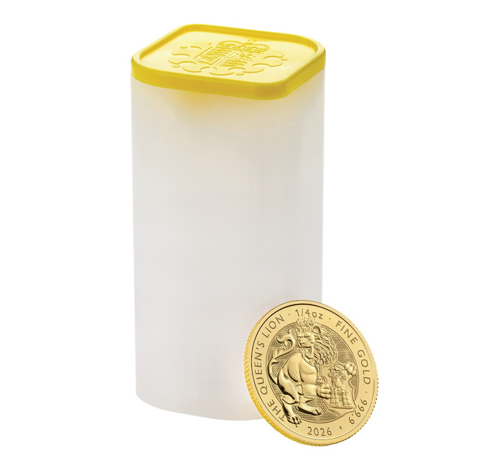 The Royal Tudor Beasts: The Queen’s Lion 1/4 oncia d'oro 2026