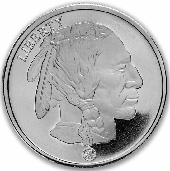 Bisonte 1 oz Plata Redonda RMC