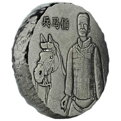 Fiyi: Guerreros de Terracota 5 oz Plata 2019 Antiqued Coin