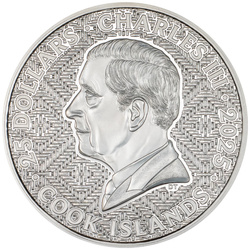 Cook Islands: Samurai 5 oz Silber 2025 Proof Ultra High Relief Coin