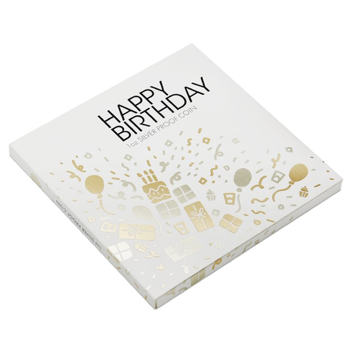 Happy Birthday barevná 1 unce stříbra 2023 Proof