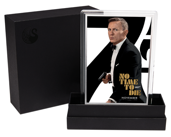 Filmplakát: 007 James Bond – No Time to Die 5 gramm ezüst 2020 (ezüstfólia)
