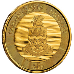 Cayman Islands: Loggerhead Turtle 1 oz Gold 2023 Prooflike