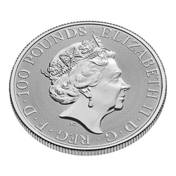 The Royal Tudor Beasts: Lion of England 1 uncja Platyny 2022