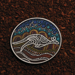 Canguro Yongka coloreado 2 oz Plata 2023 Antiqued Coin