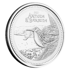 Antigua & Barbuda: Fregata wielka 1 uncja Srebra 2021