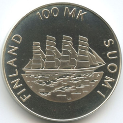 Finland, 100 Mark Random Year (fineness Ag.925, 24 gram)