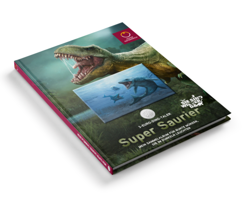 Styracosaurus albertensis kolorowany 3 Euro Miedź 2021